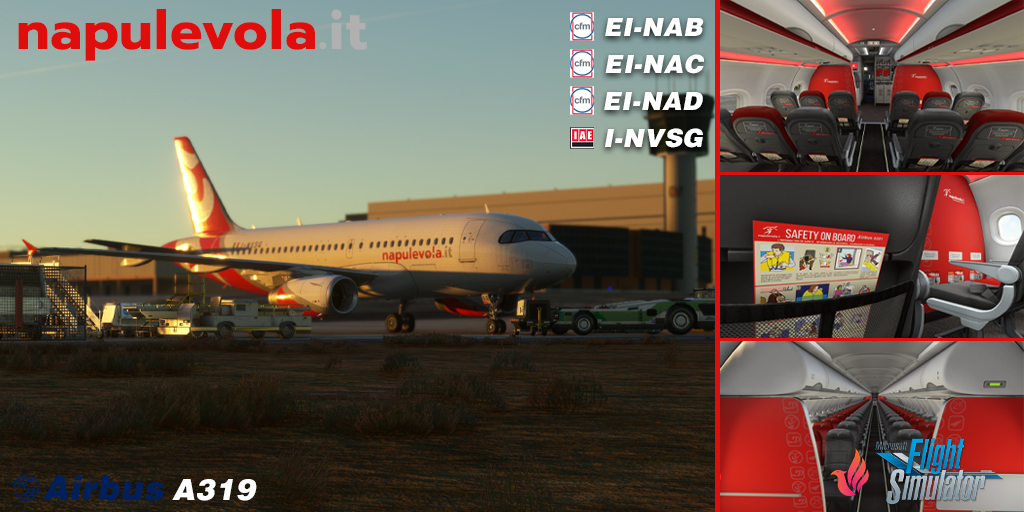 Airbus A319 Fenix Pack (CFM & IAE version) + Custom cabin